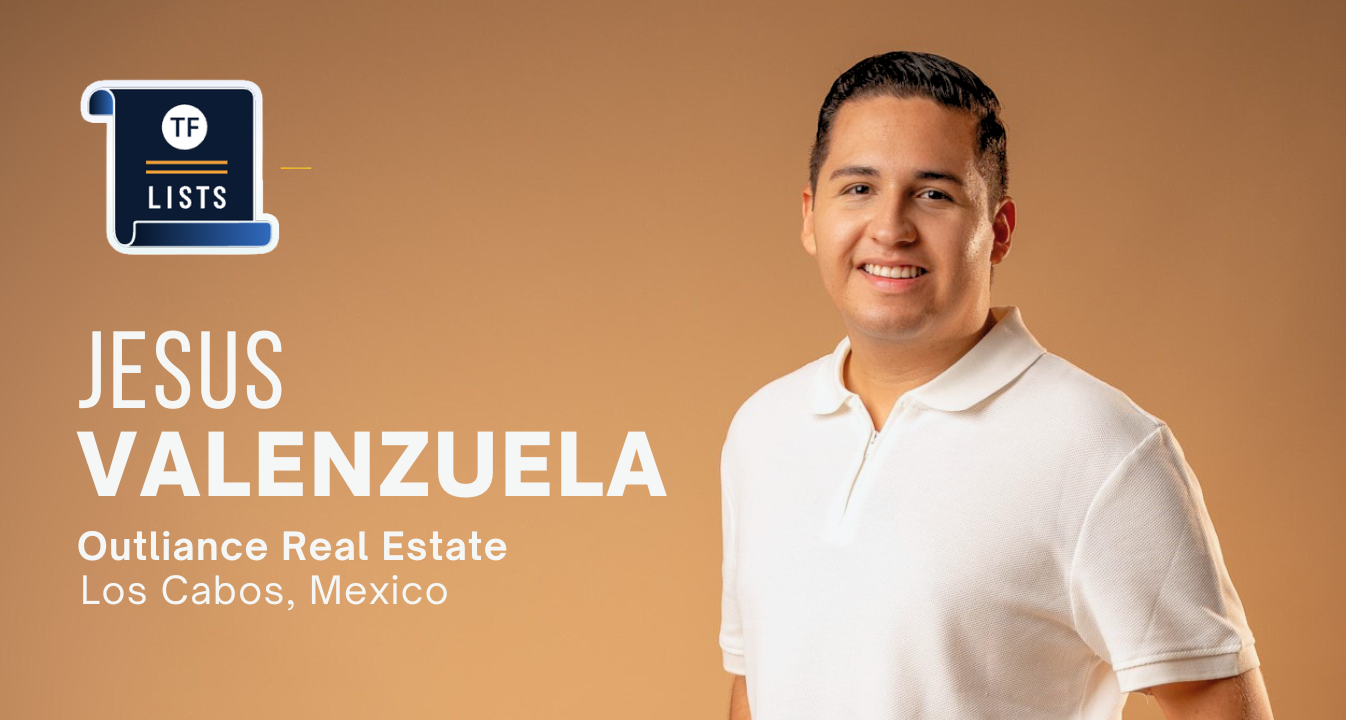Jesús Valenzuela, Co-Founder of Outliance Real Estate,Recognized in the “Under 30” List by Tom Ferry International